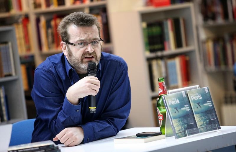 Zagreb – U knjiznici Bogdan Ogrizovic odrzana je promocija novog romana iz biblioteke Balkan Noir: Mima i kvadratura duga, Zelimir Peris. Photo: Petar Glebov/PIXSELL