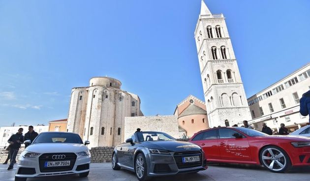 Zadar – Audi Hrvatska organizirala je ekskluzivnu prezentaciju sportskih automobila Audi S i RS modela na Forumu. Photo: Dino Stanin/PIXSELL