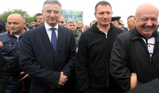 02.05.2015., Borovo Selo – Obiljezavanje 24. obljetnice pogibije 12 hrvatskih redarstvenika u Borovom Selu koji su uhvaceni od strane pobunjenih Srba. Tomislav Karamarko, Josip Klemm. Photo: Davor Javorovic/PIXSELL