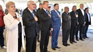 Zadar danas obiljezava 25. obljetnicu obrane Grada. 6. listopada 1991. otporom hrvatskih branitelja sprijecen je prodor srpskih snaga u grad. Kod spomen obiljezja na Dracevcu odrzan je svecani skup. Photo: Dino Stanin/PIXSELL