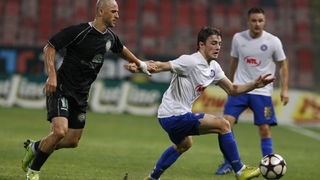 Bukurest, 260810. Gradski stadion. Uzvratna utakmica cetvrtog kola kvalifikacija za Europsku ligu izmedju Uniree i Hajduka. Na fotografiji: Ante Vukusic. Foto: Ante Cizmic / CROPIX