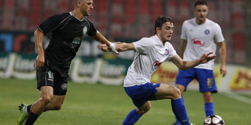 Bukurest, 260810. Gradski stadion. Uzvratna utakmica cetvrtog kola kvalifikacija za Europsku ligu izmedju Uniree i Hajduka. Na fotografiji: Ante Vukusic. Foto: Ante Cizmic / CROPIX
