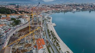 Split: Pogled iz zraka na mjesto gdje je bio hotel Marjan