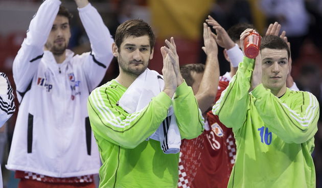 Zaragoza, 210113.Gradska dvorana Principe Felipe.Svjetsko prvenstvo u rukometu za muskarce Spanjolska 2013.Utakmica osmine finala izmedju Hrvatske i Bjelorusije.Na fotografiji: Mirko Alilovic.Foto: Ante Cizmic / CROPIX