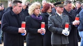 Svecanim postrojavanjem i mimohodom kroz grad postrojbi sudionica obiljezena je 22. obljetnica vojno-redarstvene akcije Maslenica. Photo: Dino Stanin/PIXSELL Svecanim postrojavanjem i mimohodom kroz grad postrojbi sudionica obiljezena je 22. obljetnica vojno-redarstvene akcije Maslenica. Photo: Dino Stanin/PIXSELL