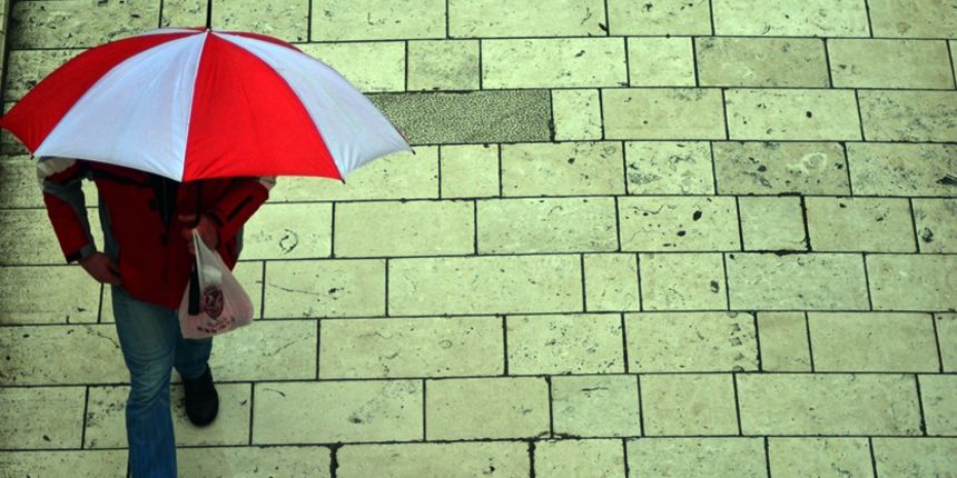 Đir po gradu 23. veljače 2015., Foto: Kristina Kajić///Kiša, jesen, zima, kišobran