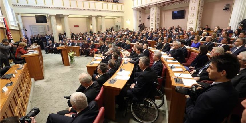 Konstituirajuća sjednica hrvatskog Sabora. Foto: Hina Konstituirajuća sjednica hrvatskog Sabora. Foto: Hina