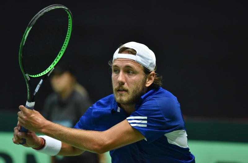 Polufinale Davis Cupa, Hrvatska – Francuska, 2. meč, Marin Čilić – Lucas Pouille. Photo: Hrvoje Jelavić/PIXSELL Polufinale Davis Cupa, Hrvatska – Francuska, 2. meč, Marin Čilić – Lucas Pouille. Photo: Hrvoje Jelavić/PIXSELL