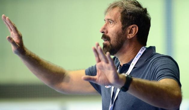 24.09.2014., dvorana Kutija sibica, Zagreb – SEHA liga, PPD Zagreb – Vojvodina. Trener PPD Zagreb Veselin Vujovic. Photo: Marko Lukunic/PIXSELL