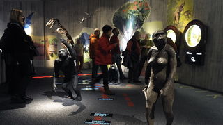 Krapina, 080210.
Novi Muzej krapinskog pracovjeka zavrsen je na svjetski poznatom lokalitetu Husnjakovo u Krapini. Krapinski je pracovjek proslavio hrvatsku znanost diljem svijeta.
Na slici: posjetitelji u razgledavanju.
Foto: Damir Krajac / CROPIX