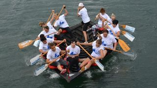 Opuzen: Utrke veslača za startne pozicije za 19. maraton lađa na Neretvi. Photo: Damir Špehar/PIXSELL