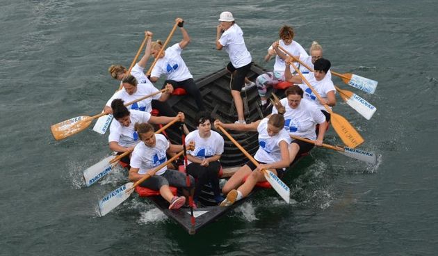 Opuzen: Utrke veslača za startne pozicije za 19. maraton lađa na Neretvi. Photo: Damir Špehar/PIXSELL