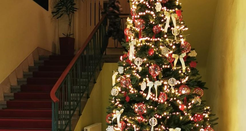 Makrame rukotvorine učenika ŠPUD-a krase božićno drvce u Domu Županije!