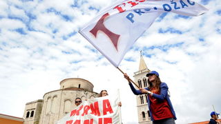 Zadar, 080510.
Zadar je domacin Susreta katolicke mladezi 2010. 
Susret ce trajati dva dana a u njemu ce sudjelovati preko 30.000 mladih iz Hrvatske i svijeta. 
Foto: Andrija Lucic / CROPIX