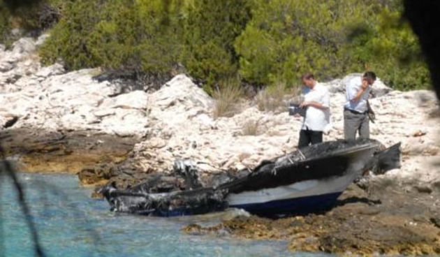 Zapaljeni gliser (Foto: 24sata.hr)