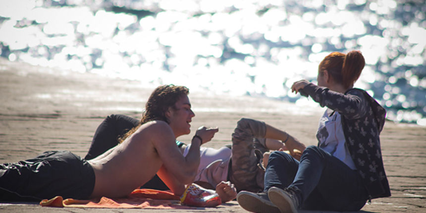 Proljetno kupanje na Rivi, 26. ožujka 2012. (foto:Saša Čuka)