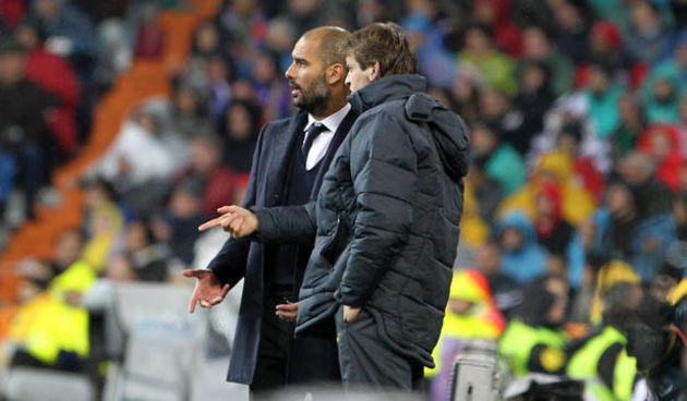 Guardiola, with Vilanova, in Madrid / PHOTO: MIGUEL RUIZ-FCB