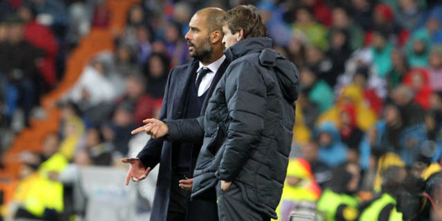 Guardiola, with Vilanova, in Madrid / PHOTO: MIGUEL RUIZ-FCB