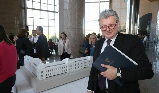 U Nacionalnoj i sveucilisnoj knjiznici predstavljen je projekt Hrvatskog povijesnog muzeja koji bi trebao osvanuti u prostorima nekadasnje Tvornice duhana Zagreb u Klaicevoj ulici. Photo: Tomislav Miletic/PIXSELL
