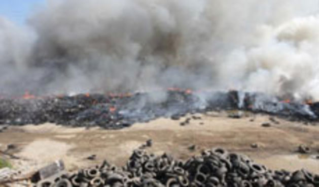 zapaljene gume Ptuj (foto: 24 sata)