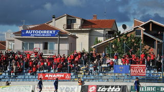 Zadar, 260513.
Stadion Stanovi.
Utakmica MAXtv 1. HNL izmedju Zadra i Splita.
Na fotografiji: navijaci Splita.
Foto: Luka Gerlanc / CROPIX