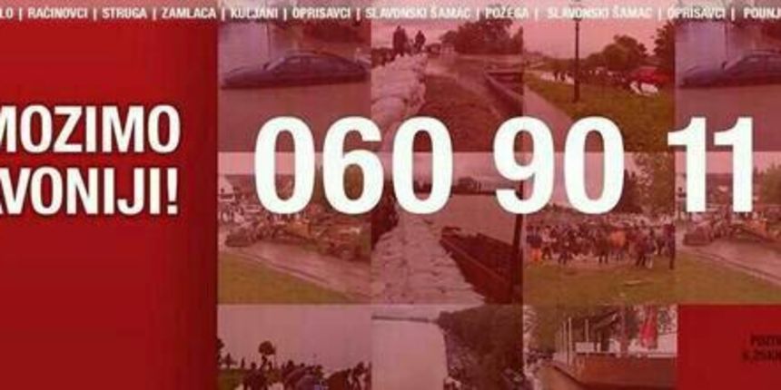 Humanitarni broj 060 90 11 – Pomozimo Slavoniji