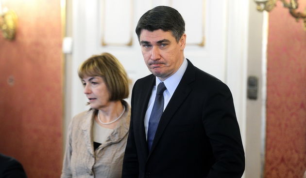 Zagreb, 210213.
Markov trg.
Banski dvori.
Redovita sjednica Hrvatske Vlade.
Na slici: Zoran Milanovic.
Foto: Goran Mehkek / CROPIX