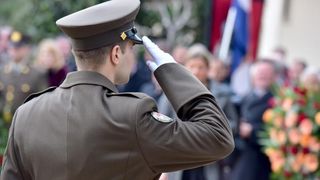 Svecanim postrojavanjem i mimohodom kroz grad postrojbi sudionica obiljezena je 22. obljetnica vojno-redarstvene akcije Maslenica. Photo: Dino Stanin/PIXSELL Svecanim postrojavanjem i mimohodom kroz grad postrojbi sudionica obiljezena je 22. obljetnica vojno-redarstvene akcije Maslenica. Photo: Dino Stanin/PIXSELL