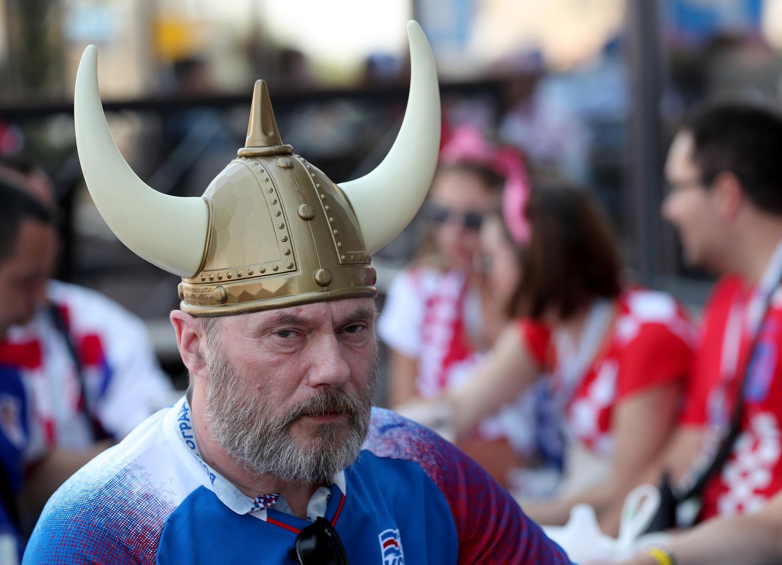 Veseli hrvatski navijači u Rostovu na Donu