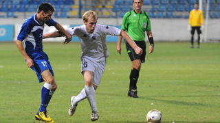 Zadar, 210911. 
Stadion Stanovi.
Nogometna utakmica Kupa Hrvatske, Zadar – Karlovac.
Na fotografiji: igrac Karlovca Edin Husic.
Foto: Andrija Lucic / CROPIX
