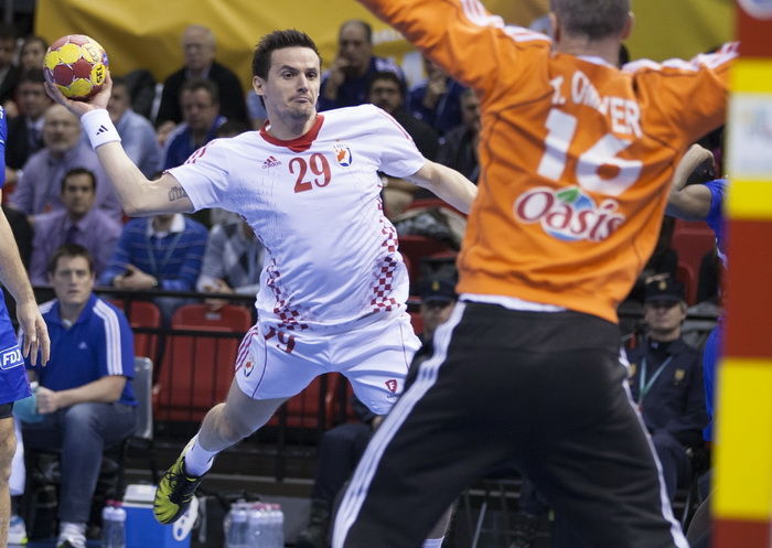 Zaragoza, Spanjolska, 230113.
Gradska dvorana Principe Felipe.
Svjetsko prvenstvo u rukometu za muskarce Spanjolska 2013.
Utakmica cetvrtfinala izmedju reprezentacija Hrvatske i Francuske.
Na fotografiji: Ivan Nincevic.
Foto: Ante Cizmic / CROPIX