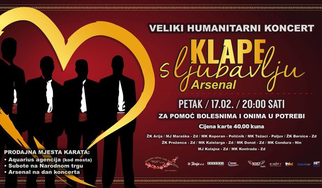 Humanitarni koncert “Klape s ljubavju”
