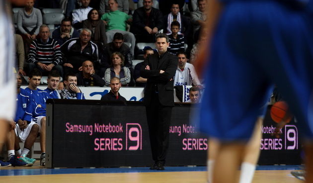 Zadar, 020213. Dvorana Kresimira Cosica, Visnjik.Kosarkaska utakmica ABA lige izmedju KK Zadar i KK Siroki. Na fotografiji: trener zadra Ante Nazor.Foto: Jure Miskovic / CROPIX