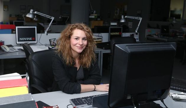 Prva klapa snimanja nove HTV-ove serije “Novine”, redatelja Dalibora Matanića Jednu od glavnih uloga ima Zadranka Tihana Lazović. Foto: Željko Lukunić/PIXSELL