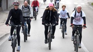 Branimirova obala: Start tradicionalne Božićne biciklijade Zadar-Vir. Foto: Dino Stanin/PIXSELL