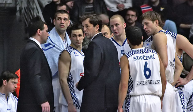 Jusup, Stipčević, Ružić, Boisa, Car, Perić, KK Zadar – KK Hemofarm (foto: Marin Gospić)