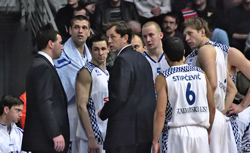 Jusup, Stipčević, Ružić, Boisa, Car, Perić, KK Zadar – KK Hemofarm (foto: Marin Gospić)