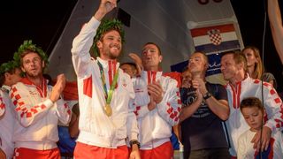 Veličanstveni doček zadarskih zlatnih olimpijaca Šime Fantele i Igora Marenića na zadarskoj rivi uz Morske orgulje i Pozdrav suncu. Photo: Dino Stanin/PIXSELL Veličanstveni doček zadarskih zlatnih olimpijaca Šime Fantele i Igora Marenića na zadarskoj rivi uz Morske orgulje i Pozdrav suncu. Photo: Dino Stanin/PIXSELL