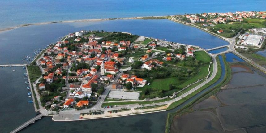 Pogled na Nin iz zraka. Photo: Dino Stanin/PIXSELL