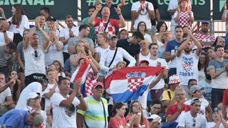 Slavlje hrvatskih tenisača nakon pobjede nad SAD-om Slavlje hrvatskih tenisača nakon pobjede nad SAD-om