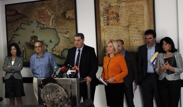 Split – Banovina, konferencija za medije komisije za plodouzivanje Turisticke palace, gradonacelnik Ivo Baldasar i predsjednice komisije dogradonacelnica Aida Batarelo. Photo: Tino Juric/PIXSELL