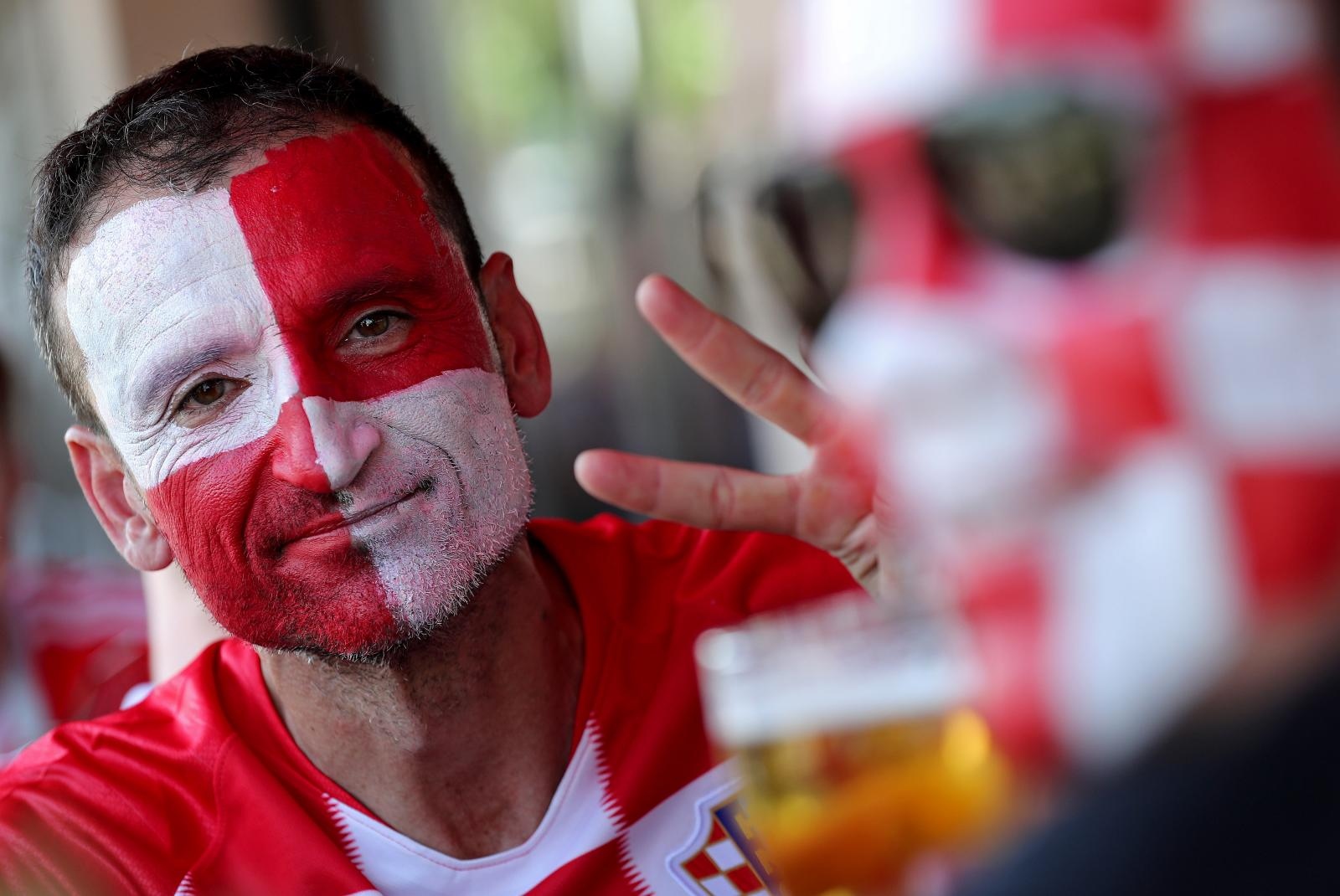 Veseli hrvatski navijači u Rostovu na Donu