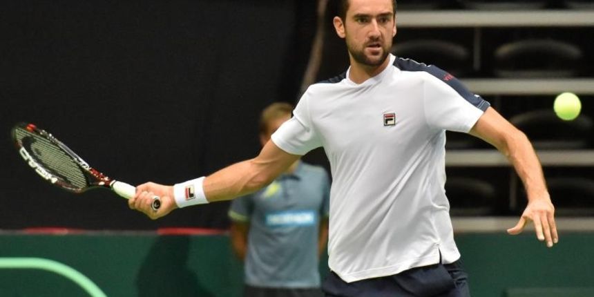 Polufinale Davis Cupa, Hrvatska – Francuska, Marin Cilic – Richard Gasquet. Photo: Hrvoje Jelavic/PIXSELL Polufinale Davis Cupa, Hrvatska – Francuska, Marin Cilic – Richard Gasquet. Photo: Hrvoje Jelavic/PIXSELL