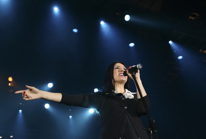 Zagreb, 201212. 
Dom Sportova.
Koncert Zvijezde Hit Recordsa, na kojem nastupaju izvodjaci koji izdaju albume za tu izdavacku kucu.
Na fotografiji: Kaliopi.
Foto: Admir Buljubasic / CROPIX