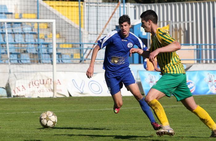 Zadar, 060413. 
Stadion na Stanovima.
Utakmica 26. kola prve HNL izmedju NK Zadar i NK Istra. Na fotografiji: igrac Zadra Stipe Perica. 
Foto: Jure Miskovic / CROPIX