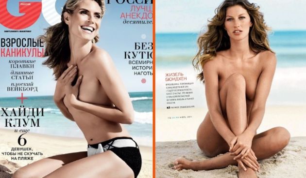 Heidi Klum i Gisele Bundchen ( foto GQ Russia).