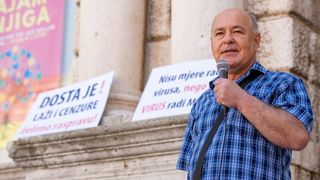 Na Narodnom trgu održan prosvjed “Krik za slobodu” protiv epidemioloških mjera