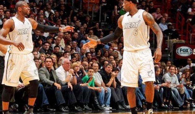 Dwyane Wade i LeBron James (Miami Heat), foto: nba.com