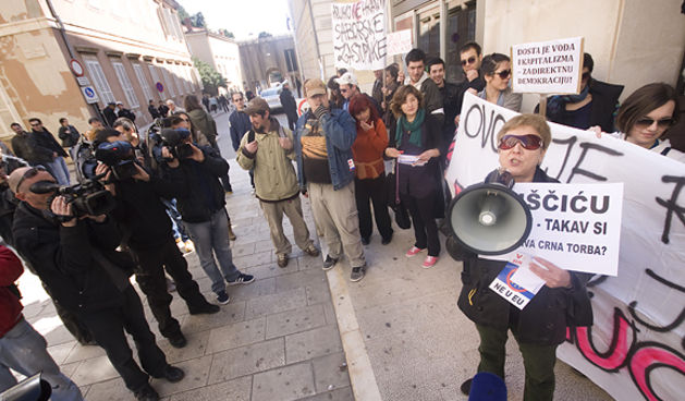 Prosvjedi u Zadru (foto:Saša Čuka)
