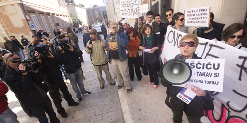Prosvjedi u Zadru (foto:Saša Čuka)